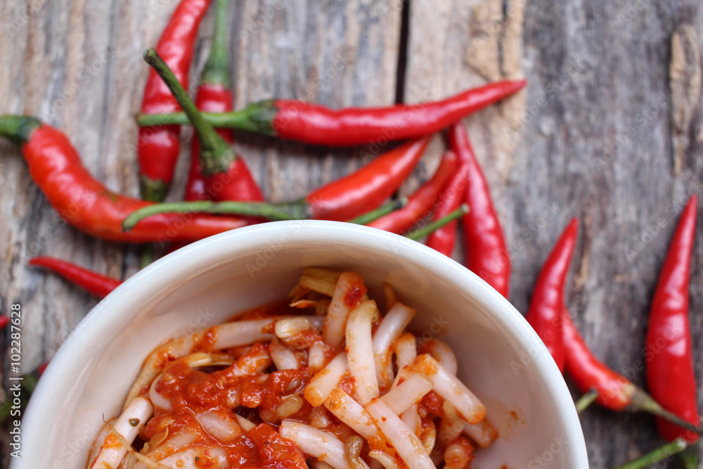 Bean sprouts kimchi korean food Bean sprouts kimchi korean food