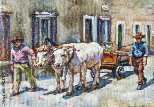 painting of a rural scene