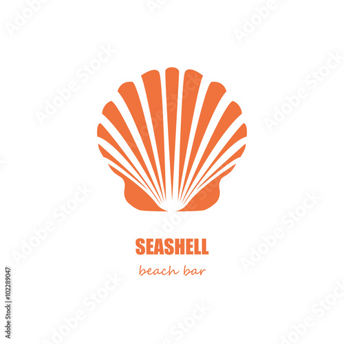 Seashell beach bar company logo