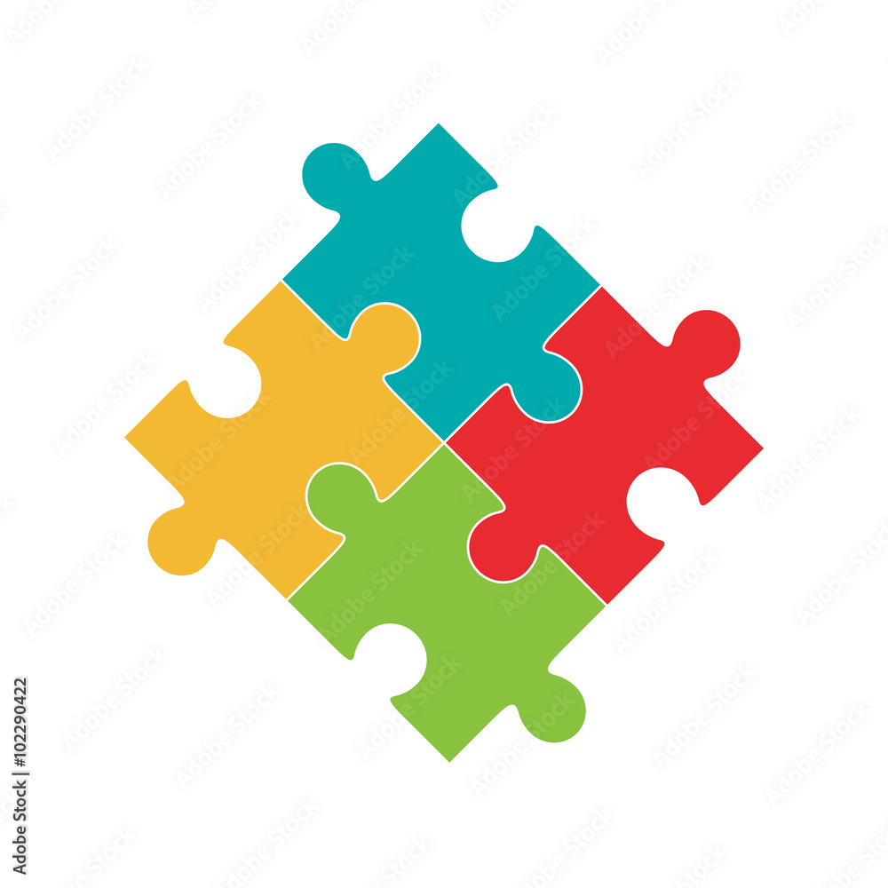 Colorful jigsaw puzzle pieces Colorful jigsaw puzzle pieces