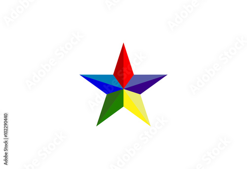 star colorful design element logo