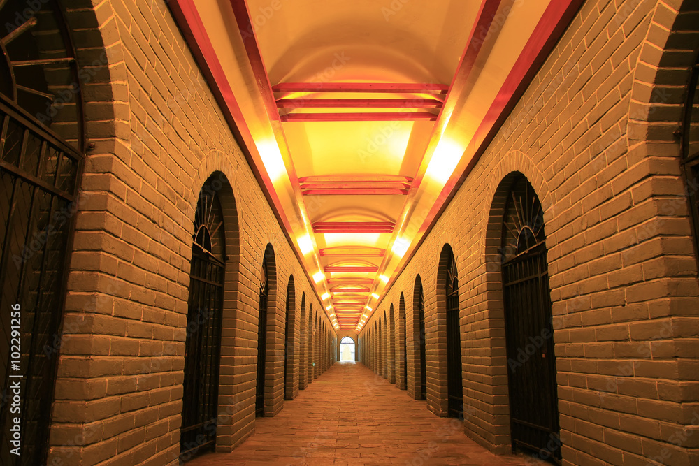 Corridor underground wine cellar Corridor underground wine cellar