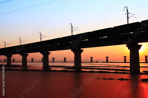 Railway bridge on the sea