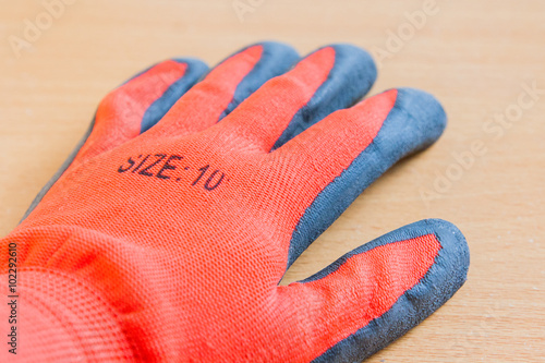 Red  gloves for work