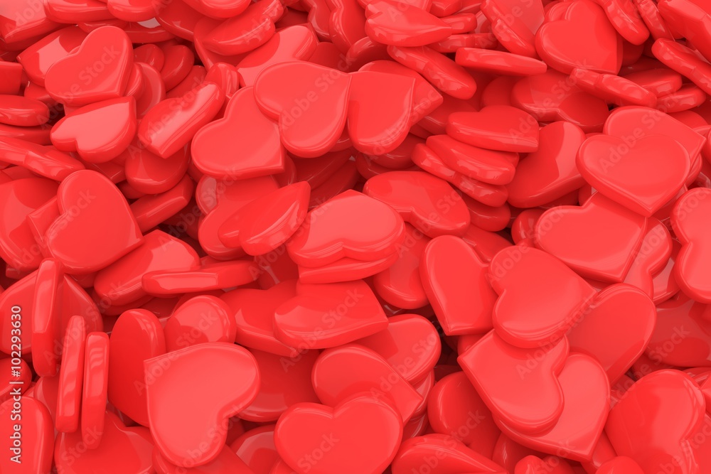3d background made from many hearts 3d background made from many hearts