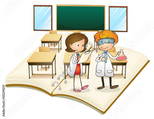 Book of scientists working in the class