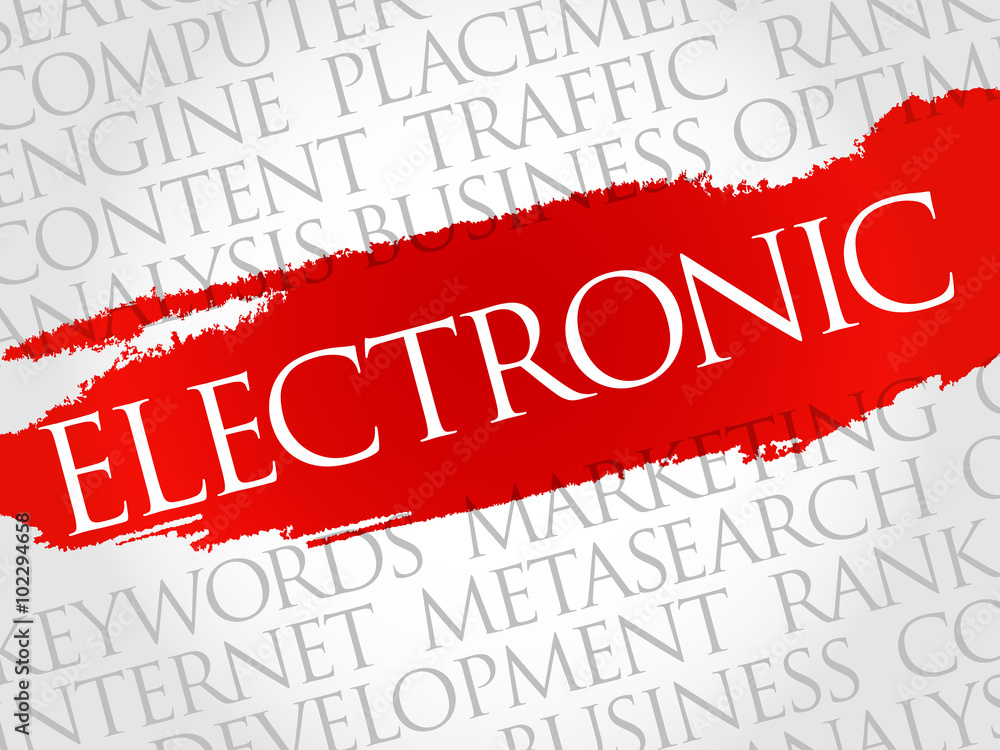 ELECTRONIC word cloud, business concept ELECTRONIC word cloud, business concept
