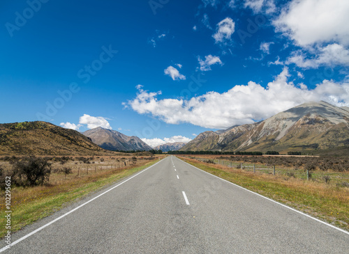 Country road in New Zealand panorama
