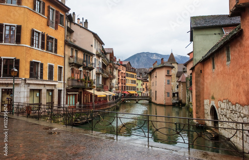 Canal at medieval town of Annecy France