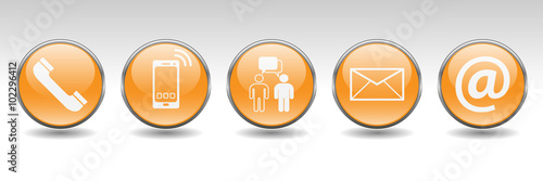 Kontakt - Button-Set (in Orange)