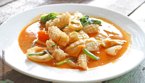 fried squid with curry powder