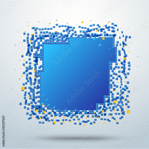 Rectangle pixel movement background.