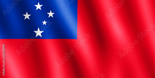 Flag of Samoa waving in the wind Free Download Flag of Samoa waving in the wind - GFXLoad