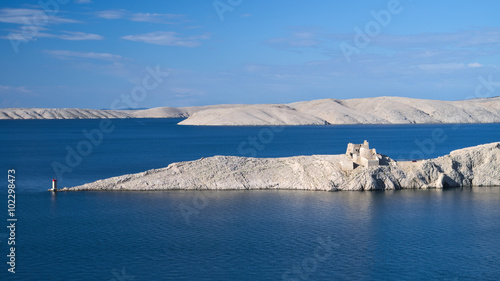 Ancient castle in the Pag island, Croatia
