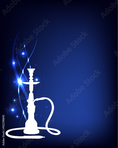 Dark blue Hookah Bar Menu Cover, Nargila Poster