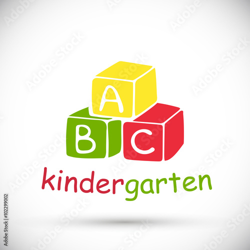 Multicolor bright logo kindergarten
