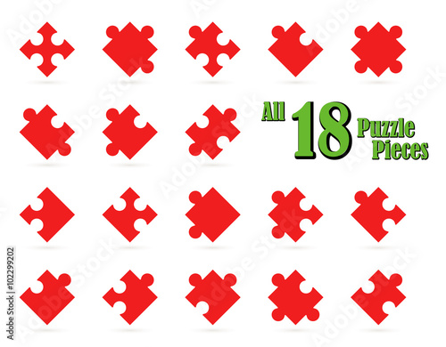 all 18 puzzle parts