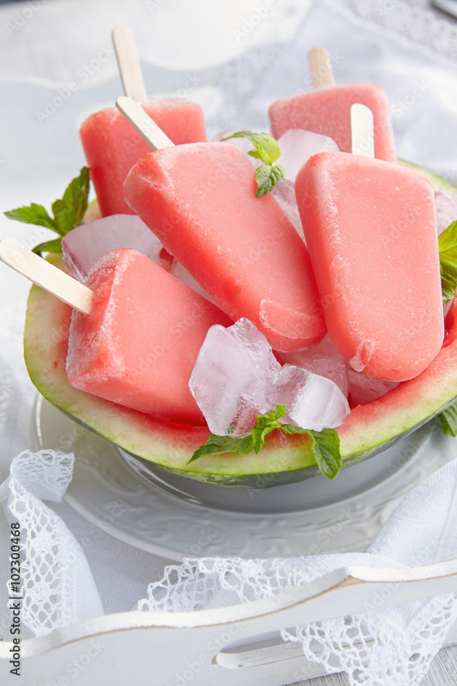 Watermelon lime popsicle Watermelon lime popsicle