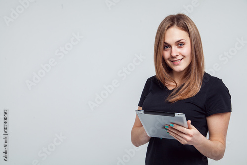 Woman use of tablet