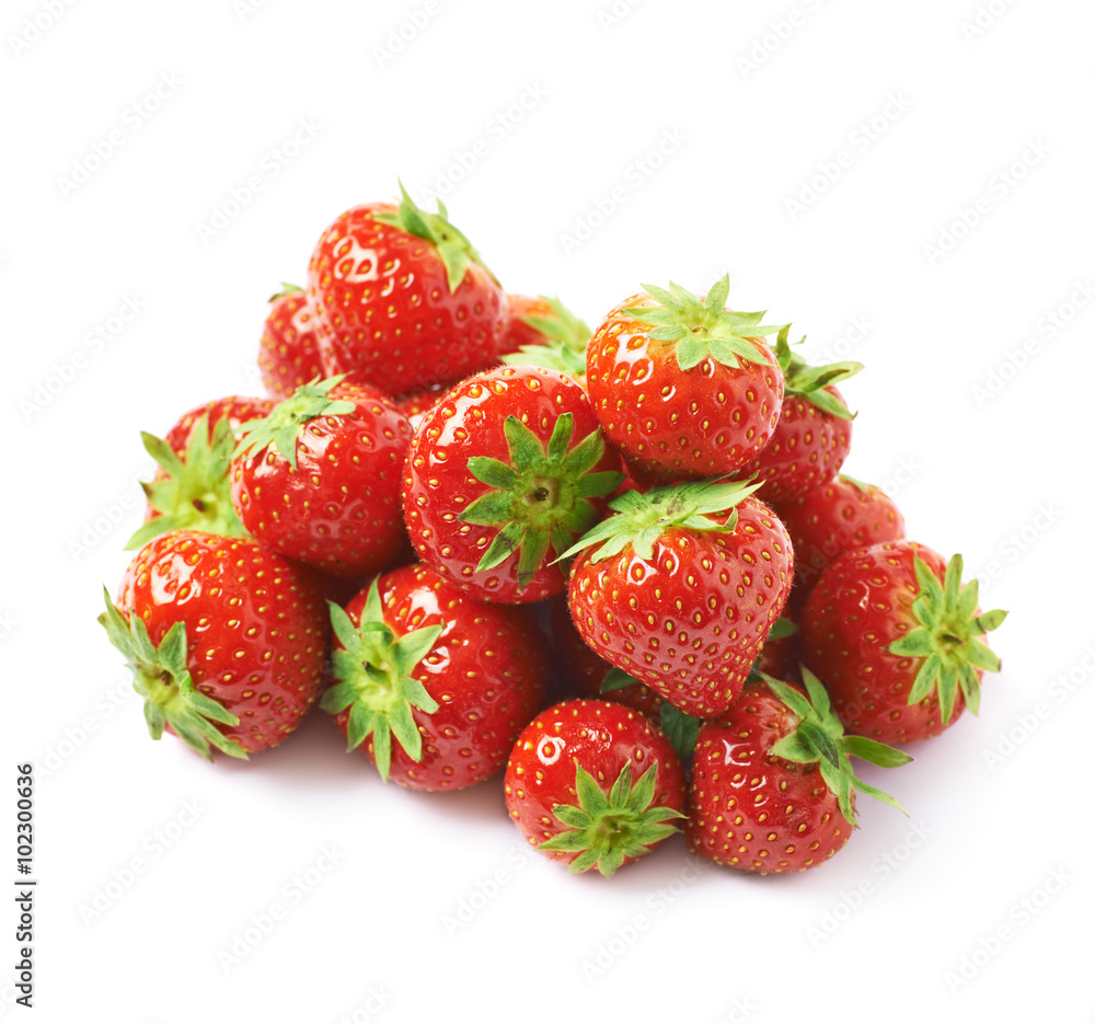 Pile of multiple strawberries isolated Pile of multiple strawberries isolated