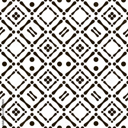Abstract seamless black and white aboriginal pattern