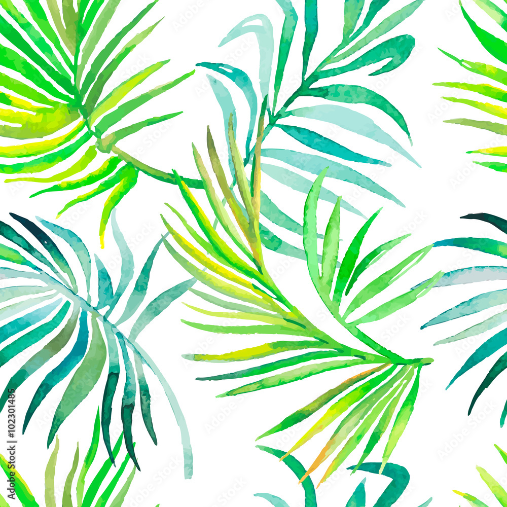 Palm leaves pattern. Seamless tropical pattern Palm leaves pattern. Seamless tropical pattern