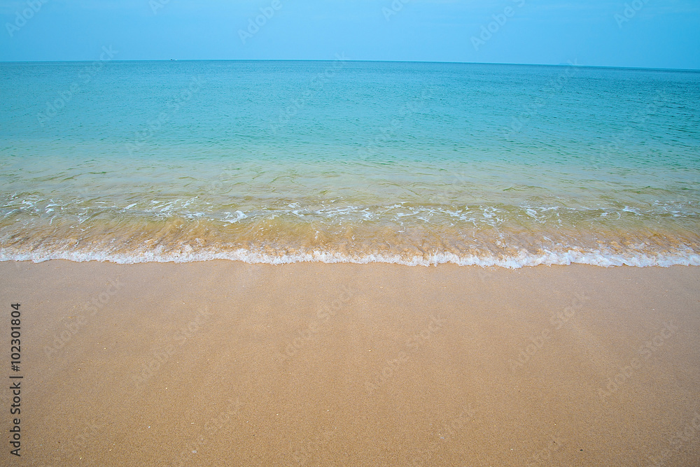 Nature background, clear water tropical beach