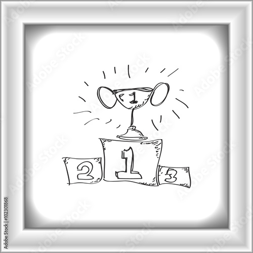 Simple doodle of first place