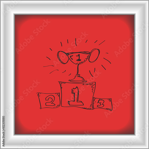 Simple doodle of first place