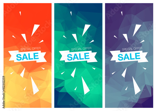 Super Sale Special Offer vertical banners