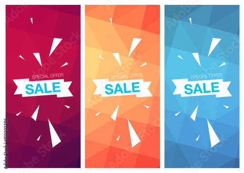 Super Sale Special Offer vertical banners