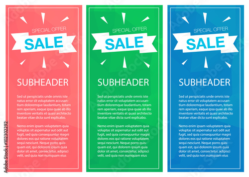 Super Sale Special Offer vertical banners