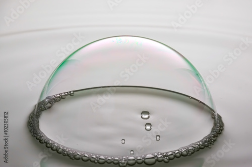 water drop in bubble