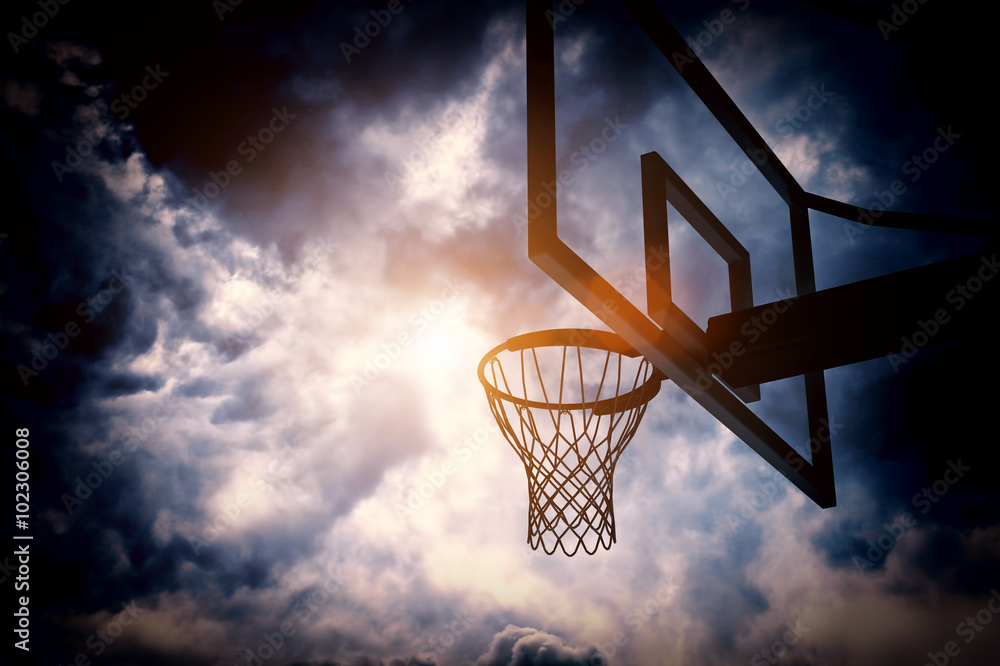 basketball hoop and sky basketball hoop and sky
