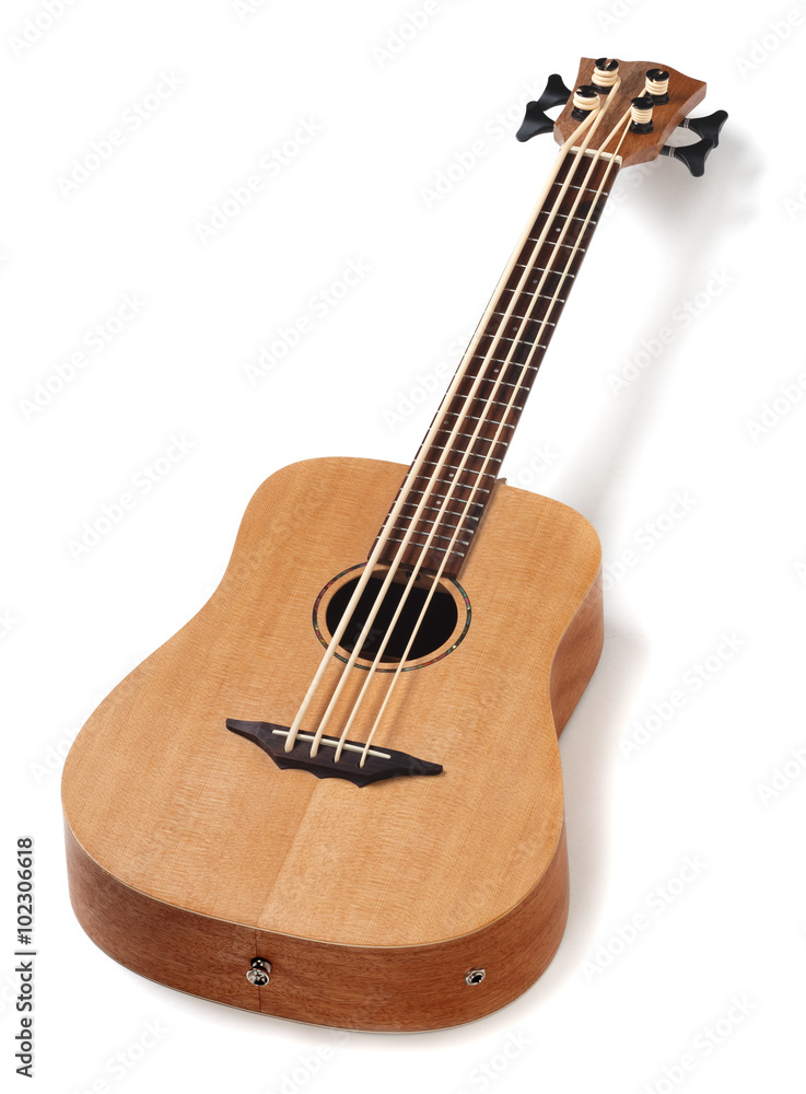 Fototapeta premium ukulele bass guitar isolated