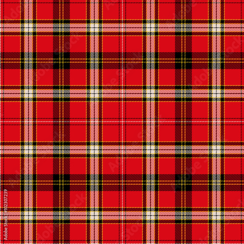 Textured tartan plaid