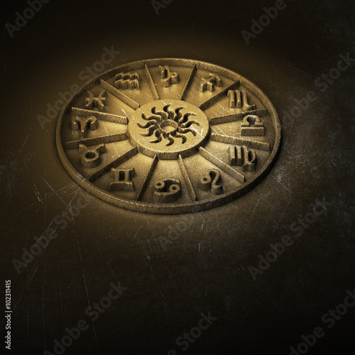 Schilderij op canvas Tierkreis Zodiac - Prägung G