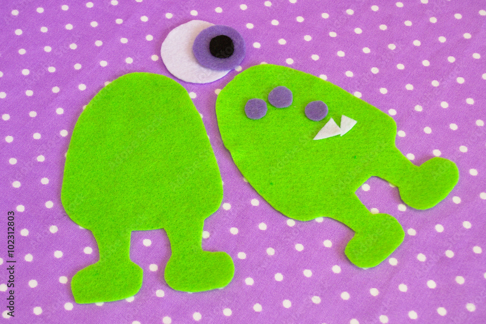 Sewing set for felt monster - how to make a monster handmade toy Sewing set for felt monster - how to make a monster handmade toy