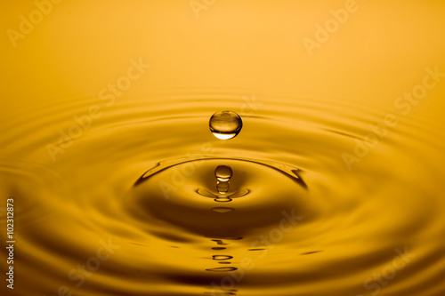 close up of a drop of oil