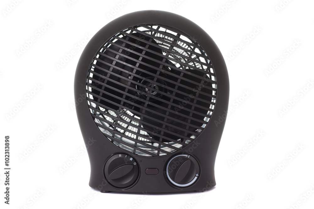 Black heater isolated on white background Black heater isolated on white background