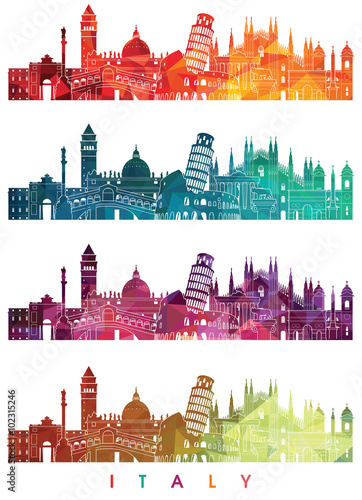 detailed skylines. vector illustration