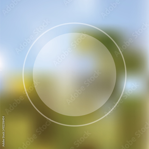Blured vector background illustration with modern circle frame