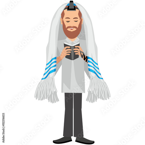 orthodox jew,hassid,rabbi,with Payot and Kippah
