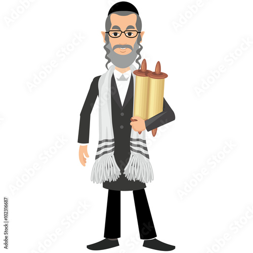 orthodox jew,hassid,rabbi,with Payot and Kippah