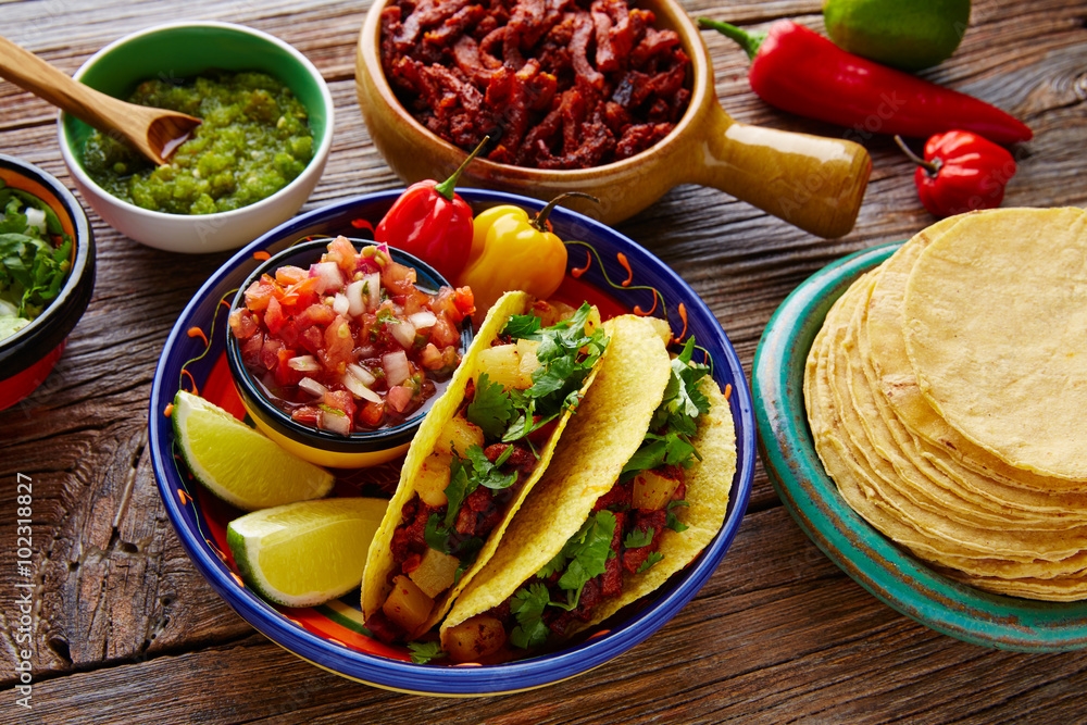 Tacos al pastor Mexican with coriander pineapple Tacos al pastor Mexican with coriander pineapple