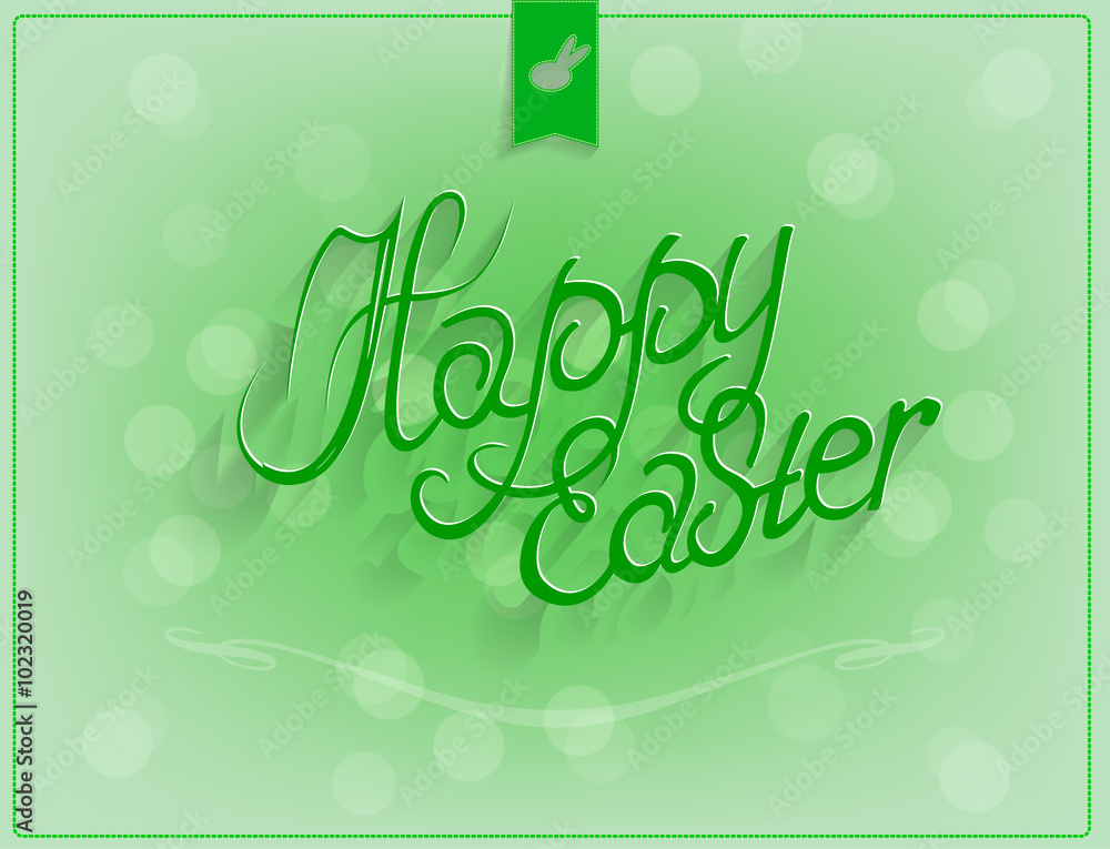 Happy Easter Typographical Background. Vector EPS 10. Easter card
