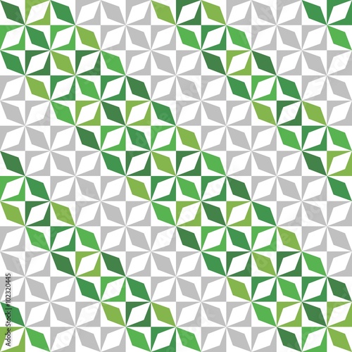 Green Geometric Retro Seamless Pattern