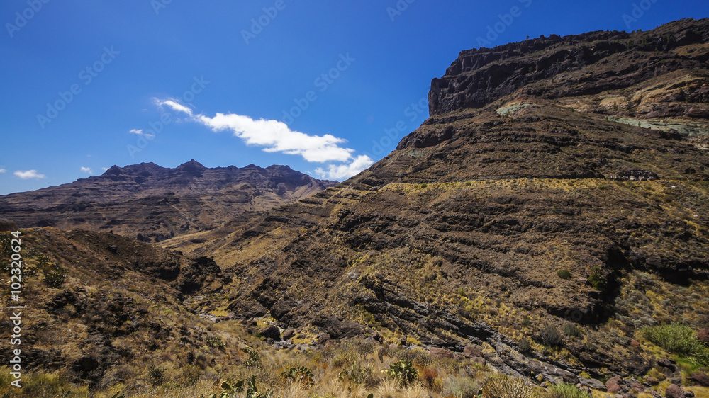 Canyon im Landesinneren der kanarischen Insel Gran Canaria
