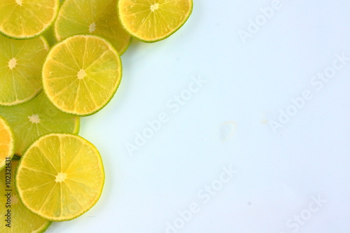 Lime cut into thin slices