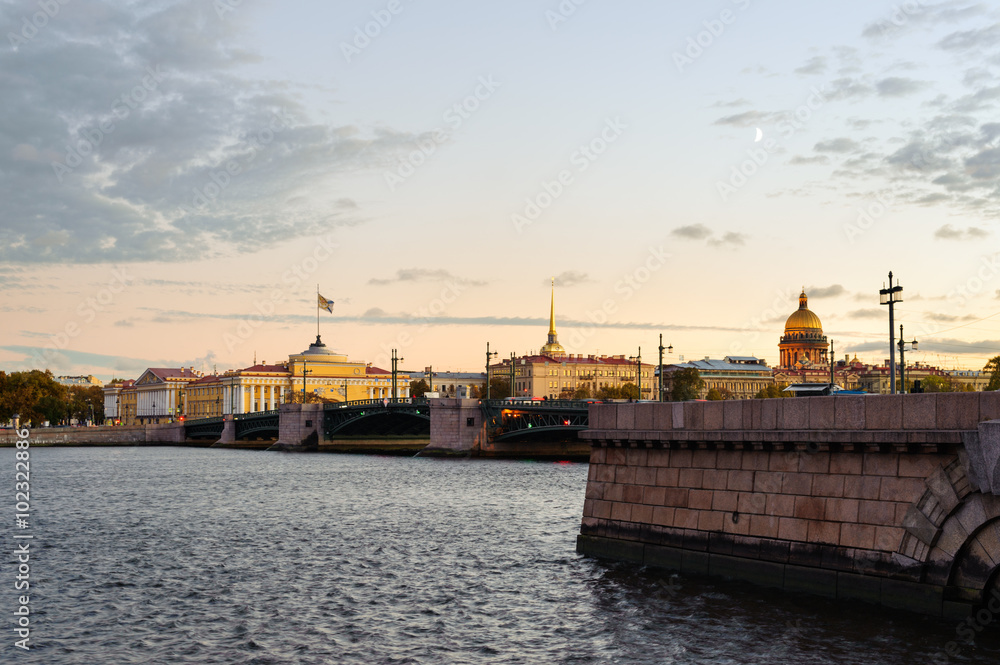 St Petersburg in the evening, St Petersburg, Russia